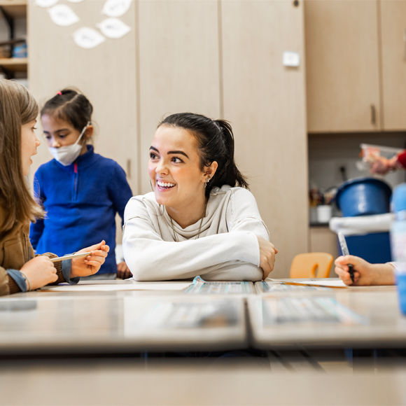 Photo of teacher in the classroom