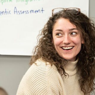 Students learning together in the classroom