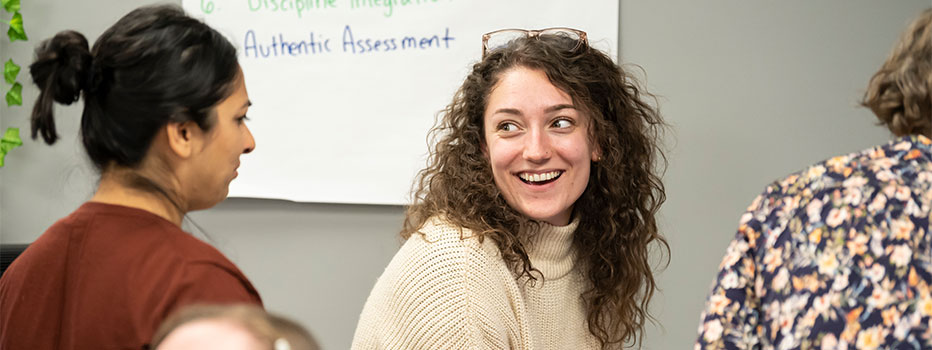 Students learning together in the classroom