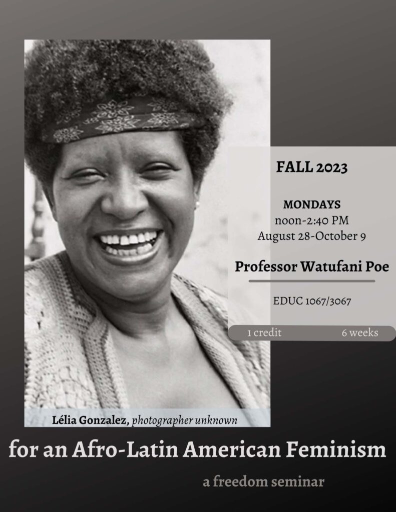 Afro-Latin American Feminism course flyer