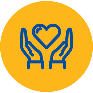 icon of hands lifting up a heart