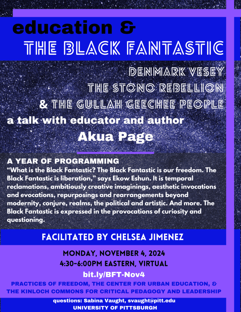 Flyer for November 4 event