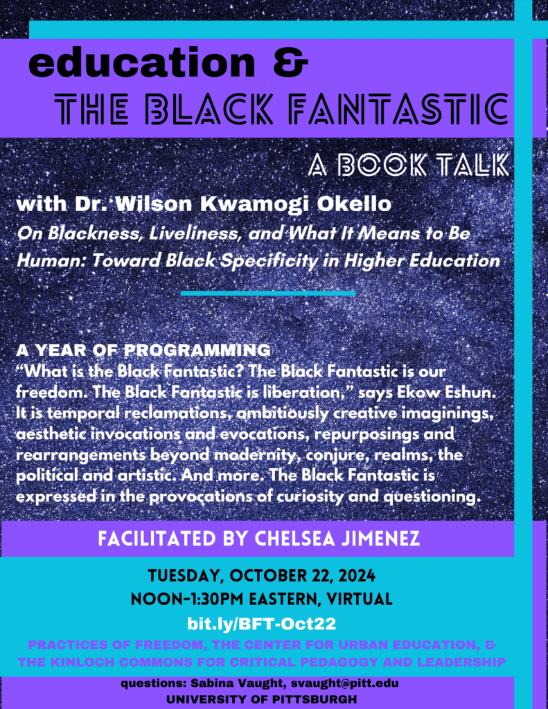 Flyer for October 22 event