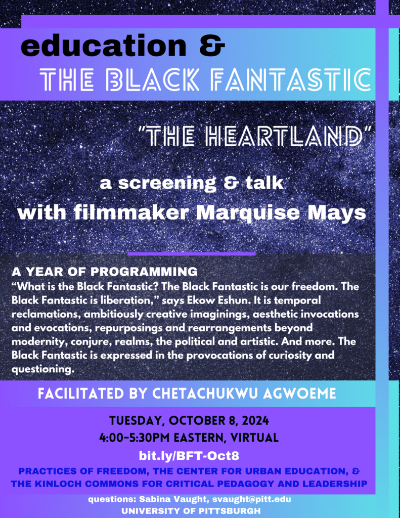 Flyer for October 8 event