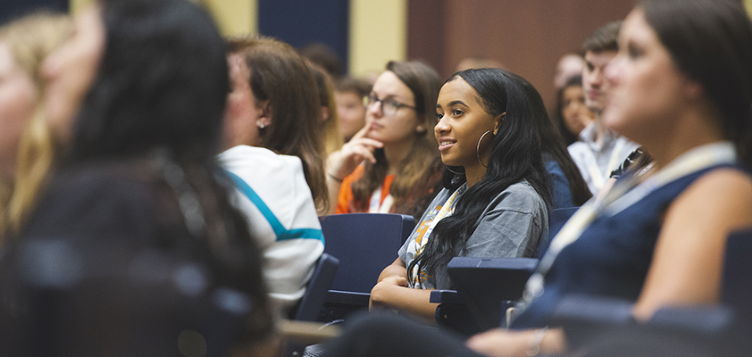Students sitting in a lecture hall