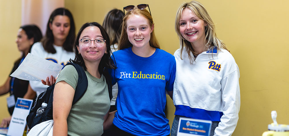 A group of students hanging out at orientation