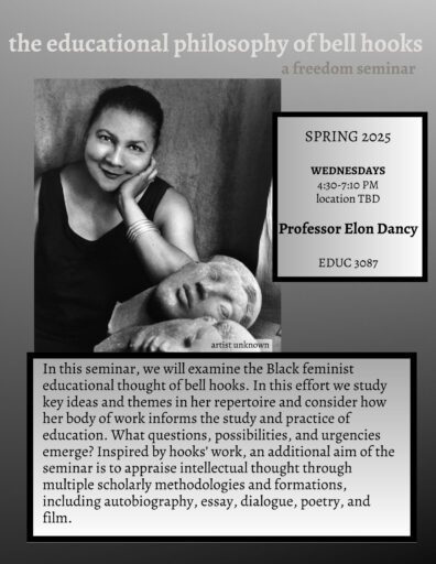 flyer of bell hooks. see course description in the text on the webpage. 