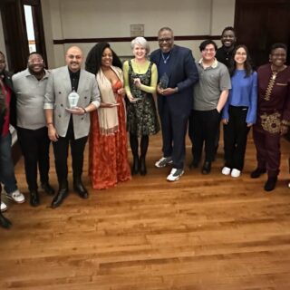 A group photo featuring the winners of the K. Leroy Irvis Black History Month Celebration Awards