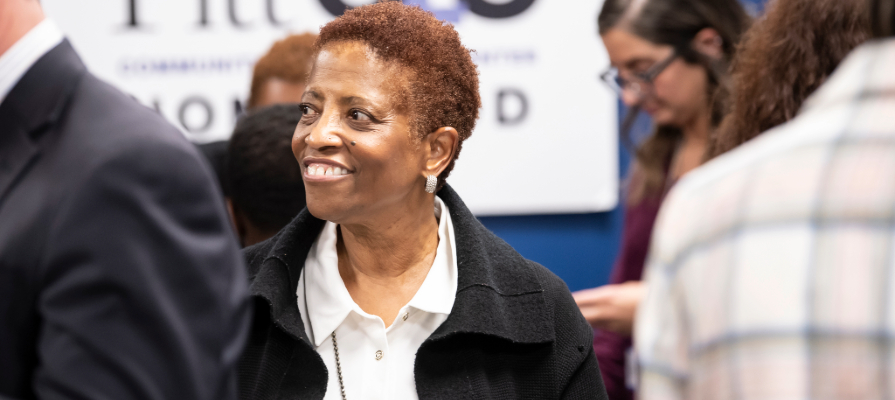A group of residents at a Pitt community engagement center.